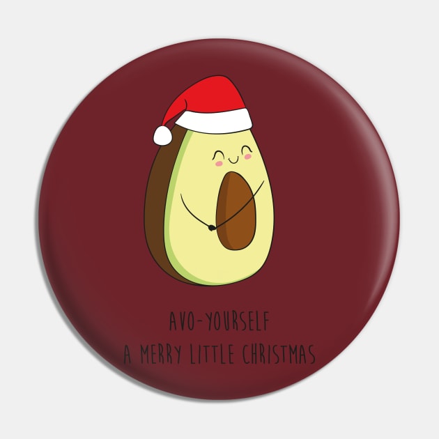 Avo-Yourself A Merry Christmas- Funny Avocado Christmas Gift Pin by Dreamy Panda Designs