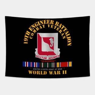 19th Engineer Battalion - WWII w EU SVC Tapestry