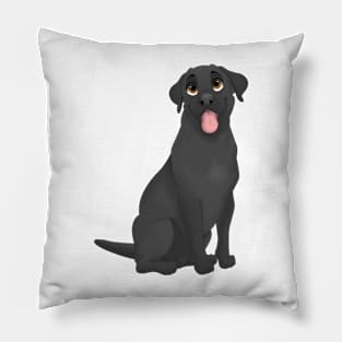 Black Labrador Retriever Dog Pillow