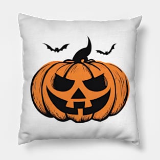 Happy Halloween pumpkin happy holidays illustration Pillow
