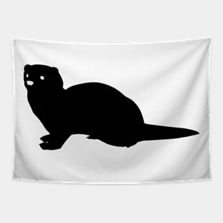 Ferret Black Silhouette Animal Pet Cool Style Tapestry