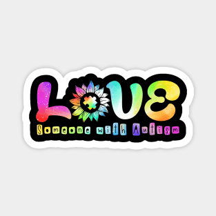 Love Autism Awareness Coloful Magnet