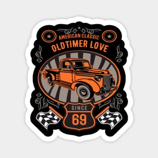 Oldtimer Love American Classic 1969 Gift Magnet