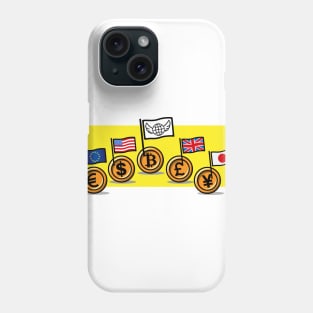 Bitcoin rising among the other currencies Phone Case