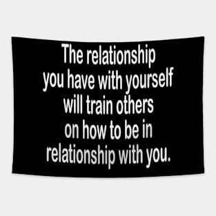 Relationship inspirational t-shirt gift idea Tapestry