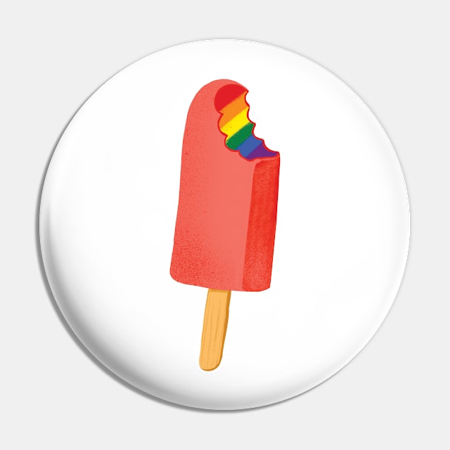 Pride Popsicle LGBTQ flag on a Popsicle Pin by SusanaDesigns