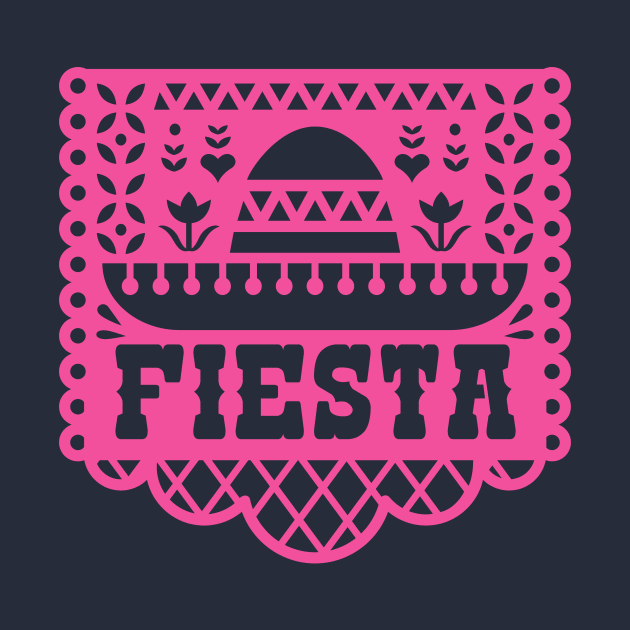 Fiesta Papel Picado Banner with Sombrero by SLAG_Creative