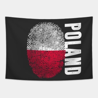 Poland Flag Fingerprint My Story DNA Polish Tapestry