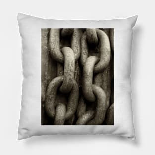 old rusting steel chains Pillow