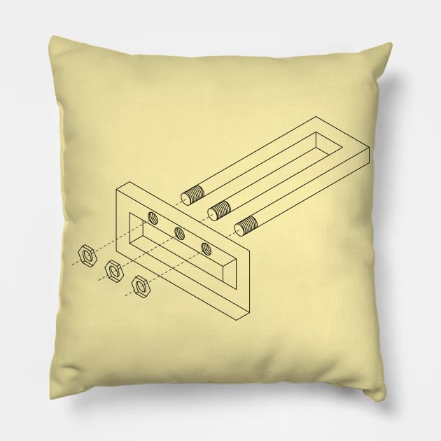 Impossible objects Pillow by tuditees