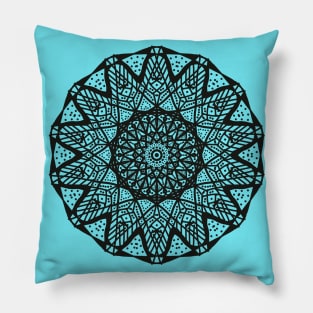 Stunning Black Mandala Pattern Design Pillow