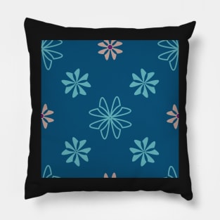 Scattered Flowers geometric Pillow