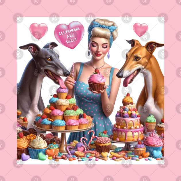 Greyhounds Are Sweet Bakery Retro by Greyhounds Are Greyt