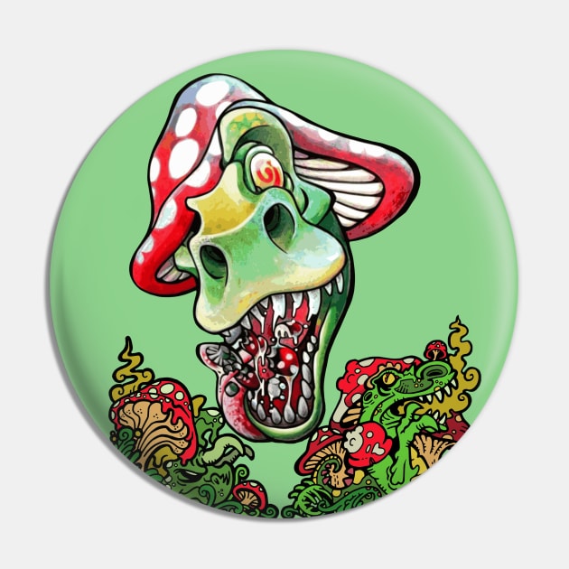 Mushroom Dinosaur Pin by SimonFagio