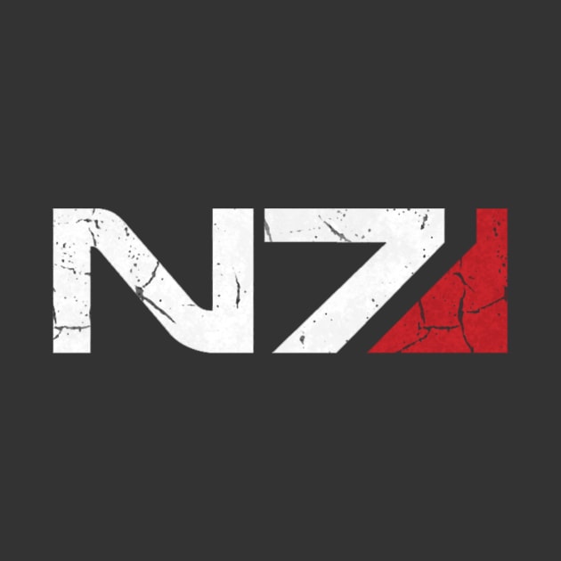 Mass Effect N7 Cracked Logo by Meta Nugget