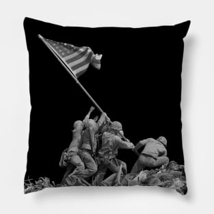 Raising the Flag on Iwo Jima - WW2 - 1945 Pillow