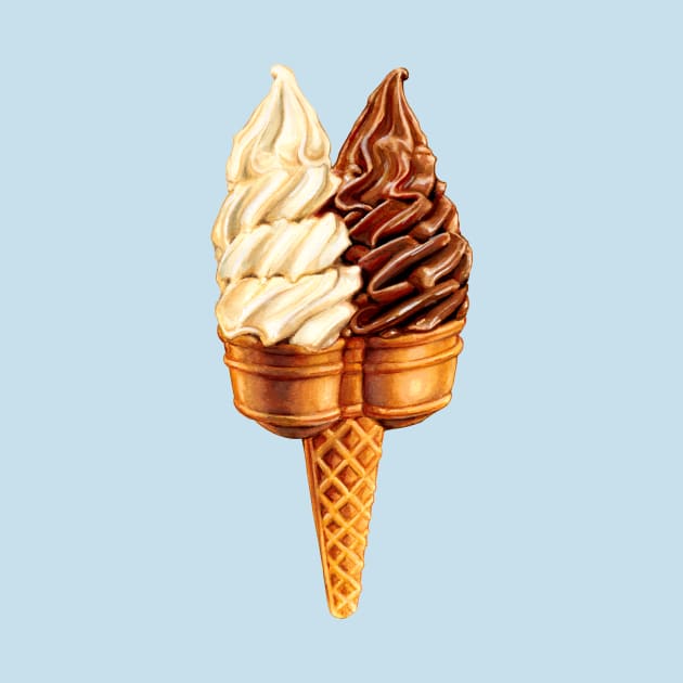 Soft Serve Twin Cone by KellyGilleran