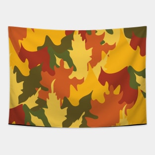 Autumn Leaves Camouflage Style Design Tapestry