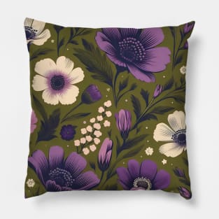 Purple Flowers Pillow