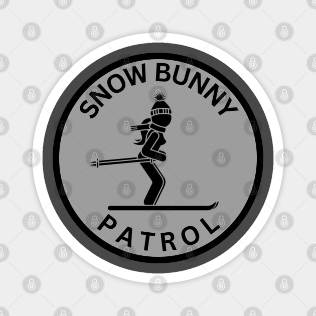 Snow Bunny Patrol Magnet by Blended Designs