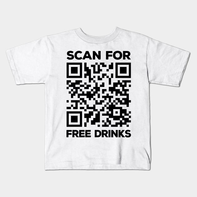 Funny Rick Roll Meme QR Code Do Not Scan Design Kids T-Shirt