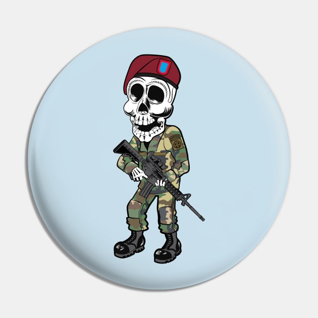 82nd BDU Bones Pin by Redhouse Artisan