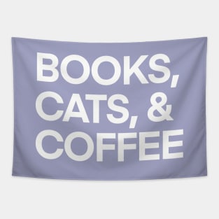 Books, Cats, and Coffee Tapestry