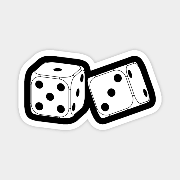 Dice Board Game Tabletop Gambling Magnet by capyfarta