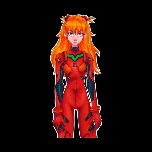 Asuka Langley (Neon Genesis Evangelion) by juulsart