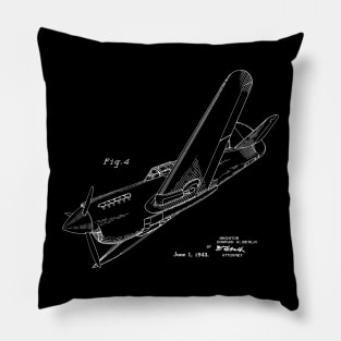 Airplane Design 1943 Patent Print Pillow