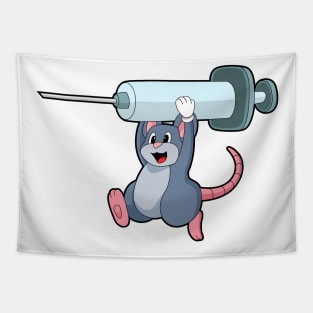 Mouse as Nurse with Syringe Tapestry