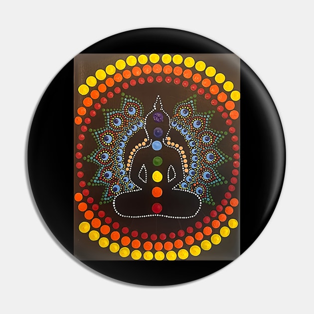 Meditation Mandala Pin by Sams Soels