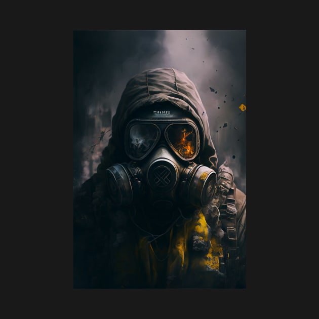 Man In Gas Mask by TortillaChief