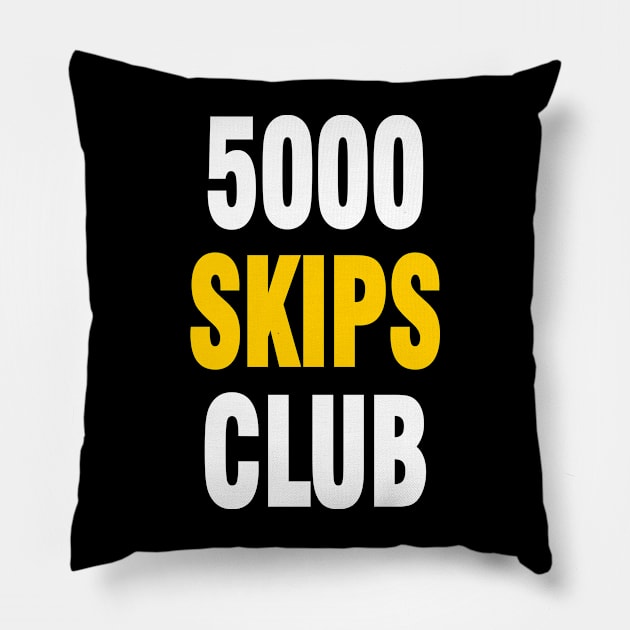 5000 SKIPS CLUB Pillow by Chandan