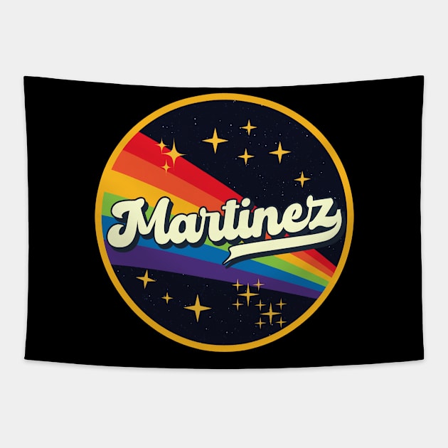 Martinez // Rainbow In Space Vintage Style Tapestry by LMW Art