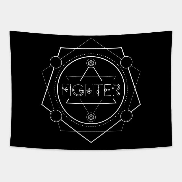Fighter Character Class TRPG Tabletop RPG Gaming Addict Tapestry by dungeonarmory