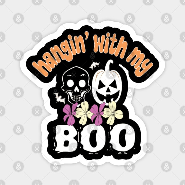 Hangin' with My Boo: Spooky-Cute Merch for Every Occasion! Magnet by Linna-Rose