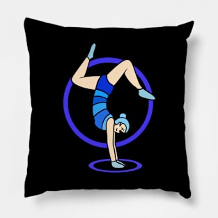 Gymnastic girl handstand Pillow