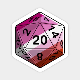 Lesbian Pride d20 Magnet