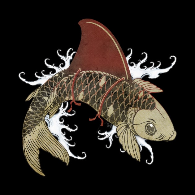 Koi Fish with a Shark Fin by Vin Zzep