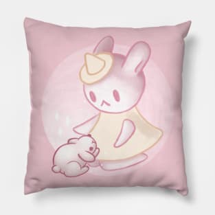 Bunny witch cures rabbit in the forest - Magical and cute witches 1 Pillow