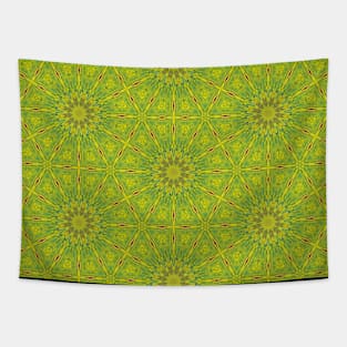 Subtle Greens in a Hexagonal and Star Shaped Pattern - WelshDesignsTP004 Tapestry