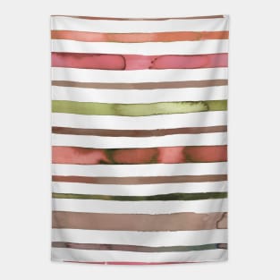 Nautical Sea Stripes Red green Tapestry