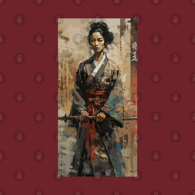 Samurai girl with katana by CatCoconut-Art