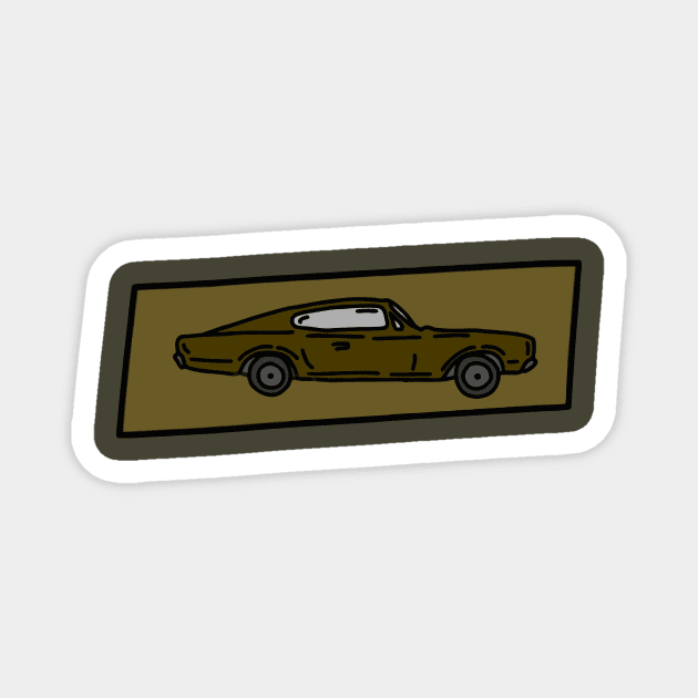 hand drawn classic cars Magnet by fokaction