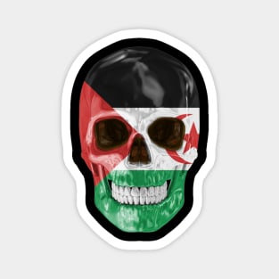 Western Sahara Flag Skull - Gift for Western Saharan With Roots From Western Sahara Magnet