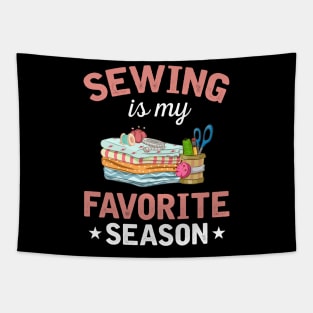 Sewing Is My Favorite Season Tapestry