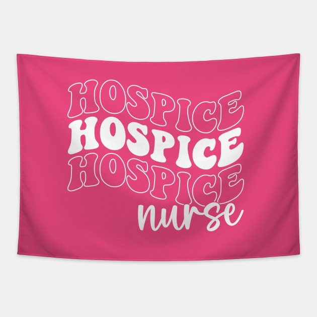 Retro Hospice Nurse Week Groovy Appreciation Day For Women Work Tapestry by Nisrine