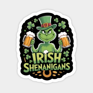 Irish Shenanigans Funny St Patrick’s Day Beer Shirt Magnet