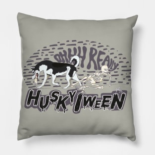 Siberian Husky Halloween Pillow